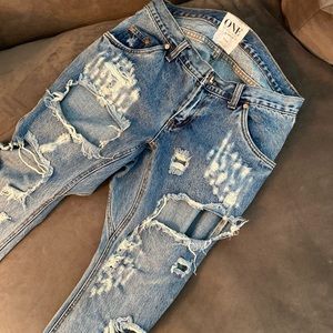Size 28 One Teaspoon Lonely Boys Distressed Jeans